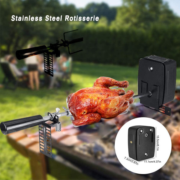 DALELEE Stainless Steel Complete Grill Rotisserie Kit With BBQ